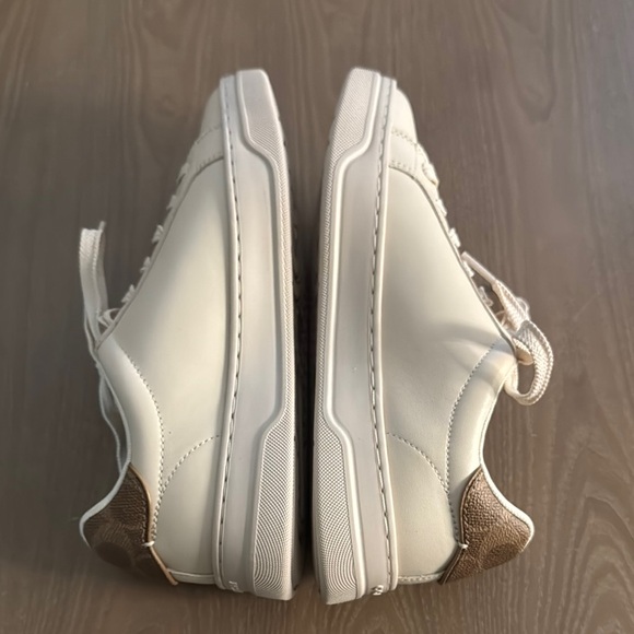 Coach Cream Lace-Up Sneakers - Picture 5 of 9